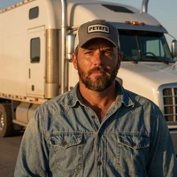 Travis K., a Texas OTR driver running the I-35 NAFTA corridor who met his partner on RoadHeart