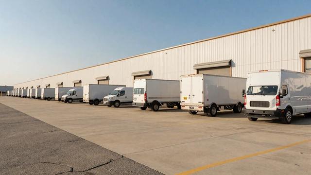 Will County warehouse corridor in Bolingbrook Illinois with dry van trailers, anchoring Chicago single trucker workforce