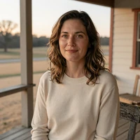 Jen, partner of an OTR truck driver, on her porch in Springfield Missouri